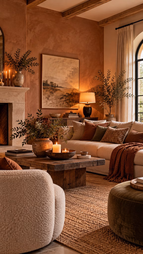 clay limewash wall